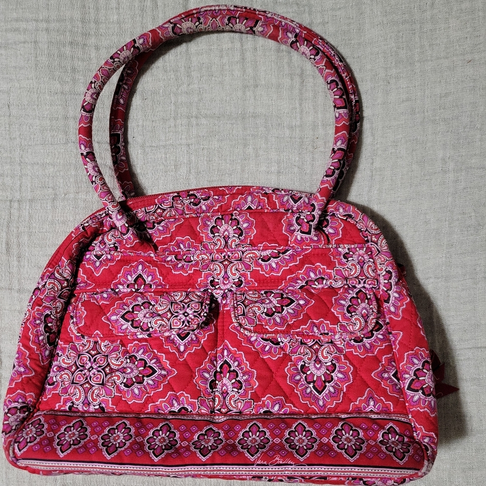 Vera Bradley Bowler Bag Pr Satchel In Frankly Scarlet🏖